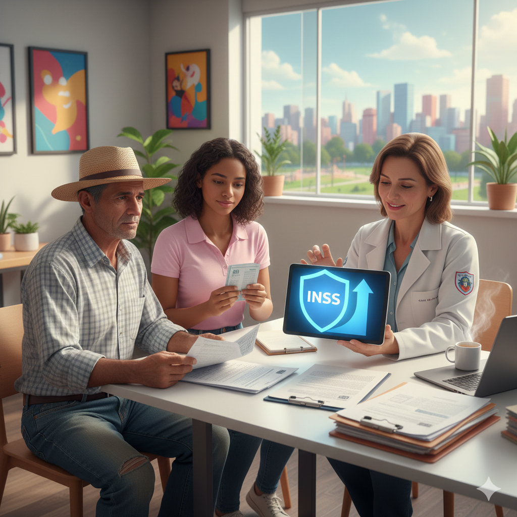 Auxílio-doença para agricultor familiar: orientação sobre direitos previdenciários no campo.