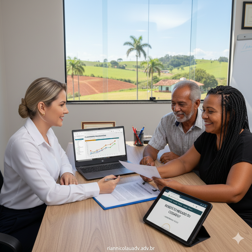 Advogada realizando um Planejamento Previdenciário para garantir o melhor valor de aposentadoria.